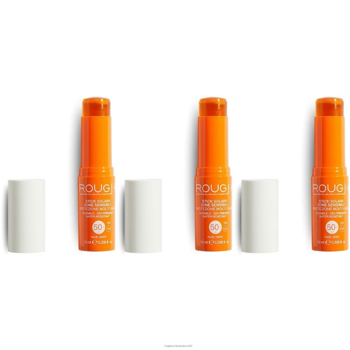 Cerca Offerte di rougj stick solare zone sensibili spf50+ 3x9 ml e acquista online