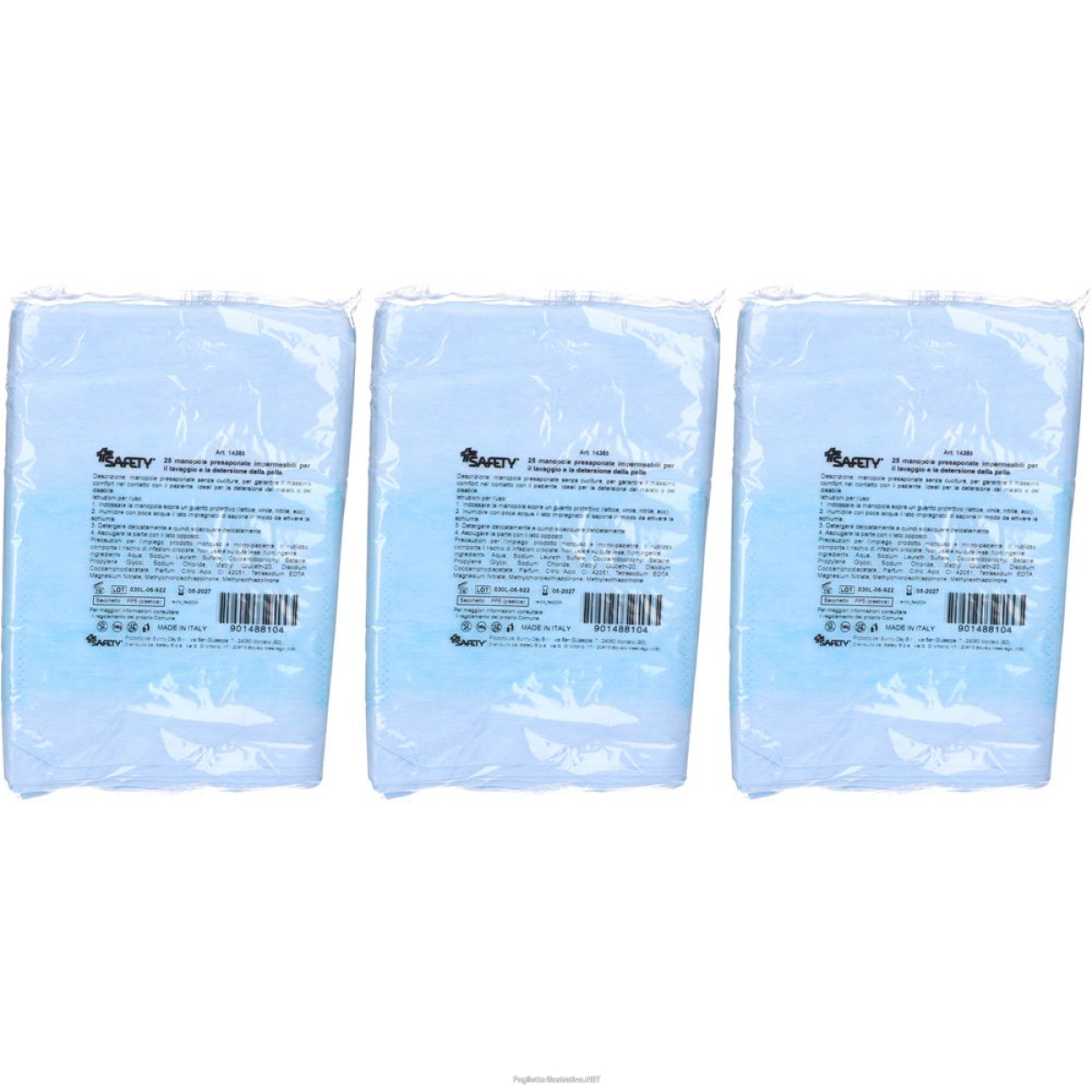 Cerca Offerte di safety manopole presaponate monouso set da 3 3x20 pz guanti e acquista online