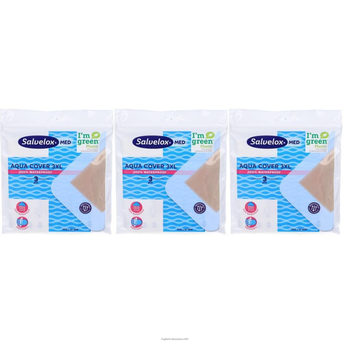 Cerca Offerte di salvelox med aqua cover 3xl cerotto waterproof 20cm x 9,7cm 3 st e acquista online