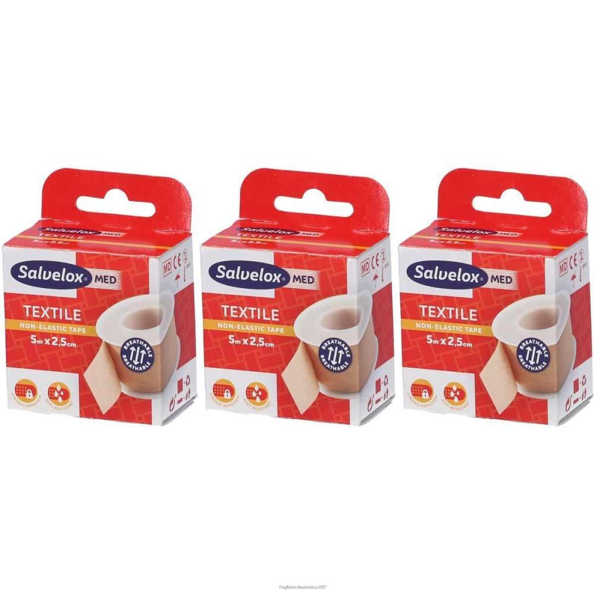 Cerca Offerte di salvelox med textile cerotto non elastico 5m x 2,5cm 3x1 pz fasciatura e acquista online