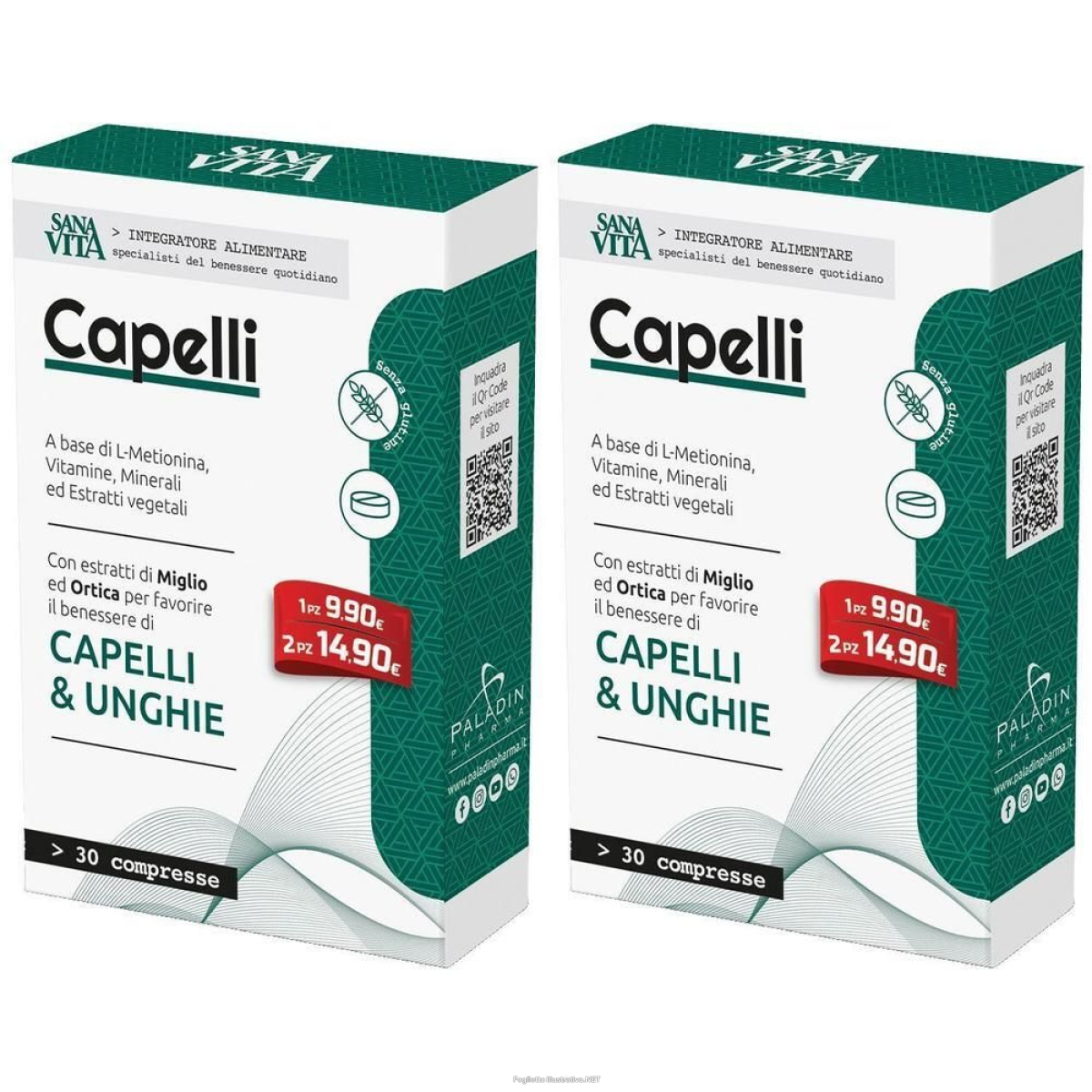 Cerca Offerte di sanavita capelli integratore alimentare compresse 2x33 g e acquista online