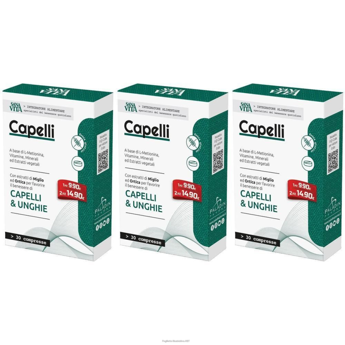 Cerca Offerte di sanavita capelli integratore alimentare compresse 3x33 g e acquista online