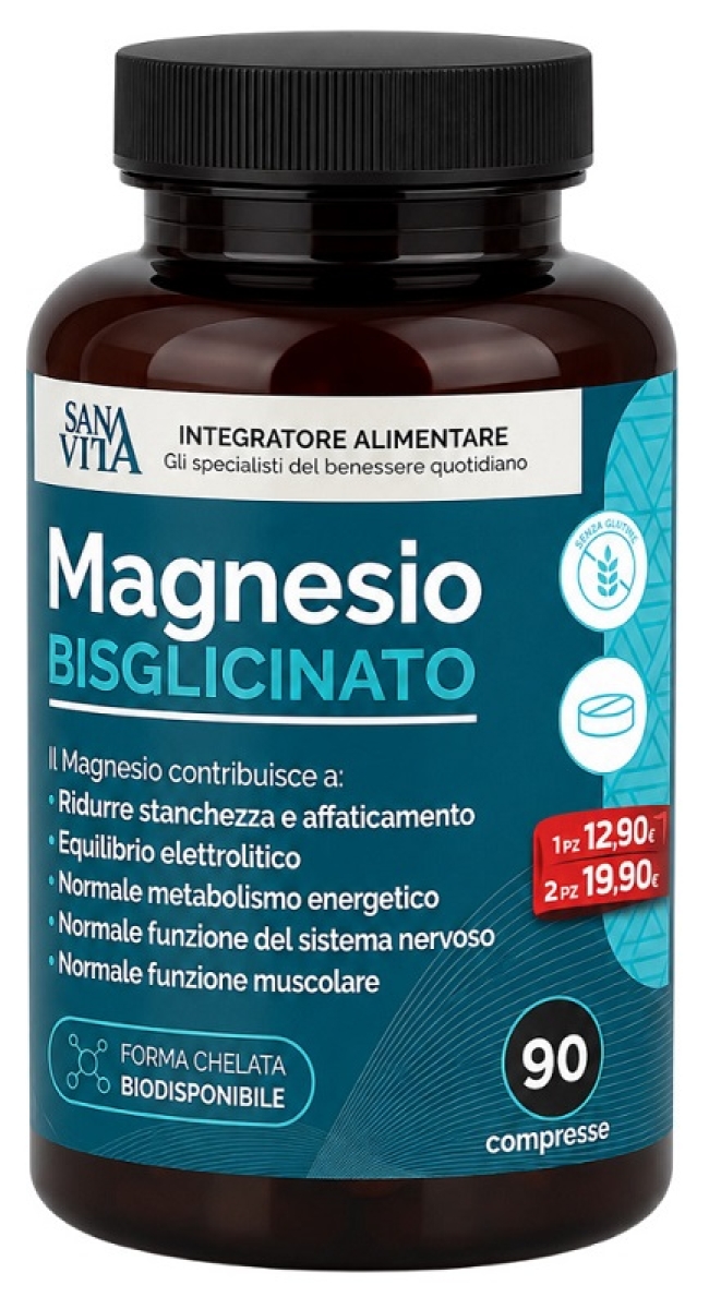 Cerca Offerte di Sanavita magnesio bisglicinato 90 compresse 1,10 g senza glutine e acquista online