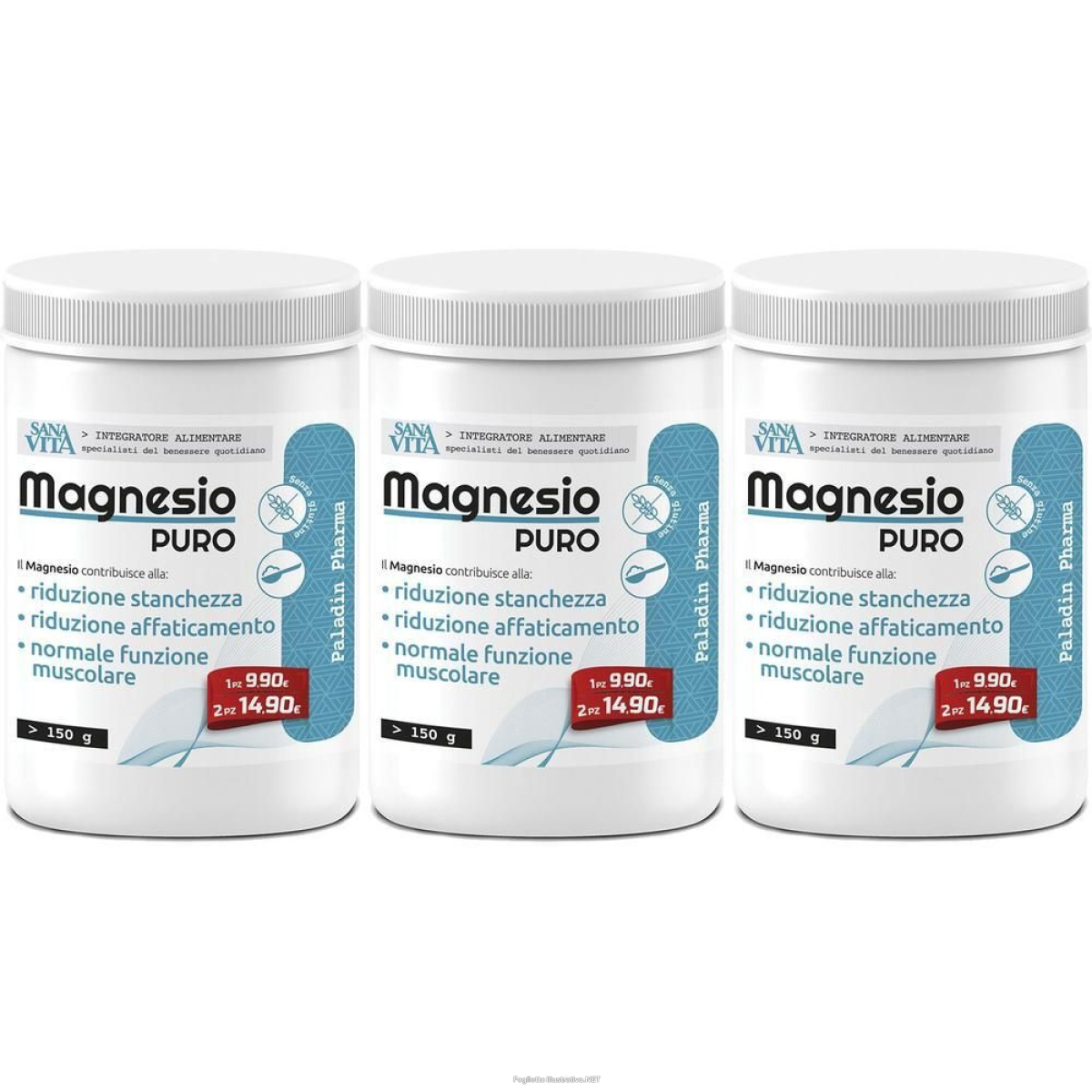 Cerca Offerte di sanavita magnesio pure polvere 3x150 g e acquista online