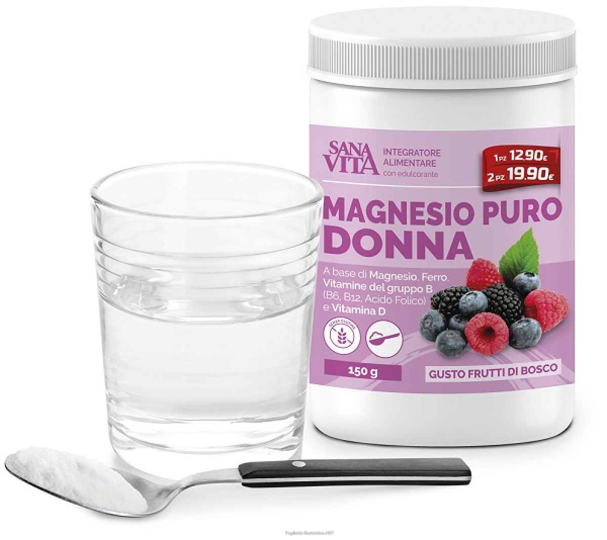 Cerca Offerte di sanavita - magnesio puro donna gusto frutti di bosco confezione 150 gr e acquista online