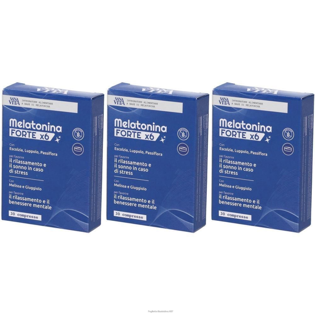 Cerca Offerte di sanavita melatonina forte x6 compresse 3x30 pz e acquista online