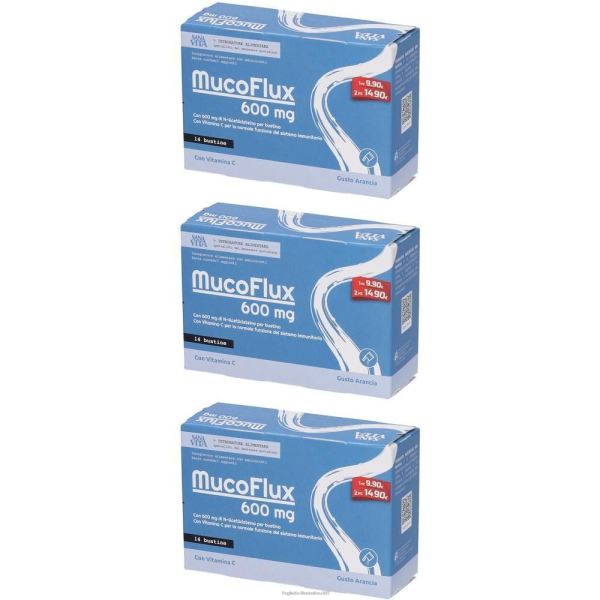 Cerca Offerte di sanavita mucoflux 600mg bustine gusto arancia 3x42 g polvere per soluz e acquista online