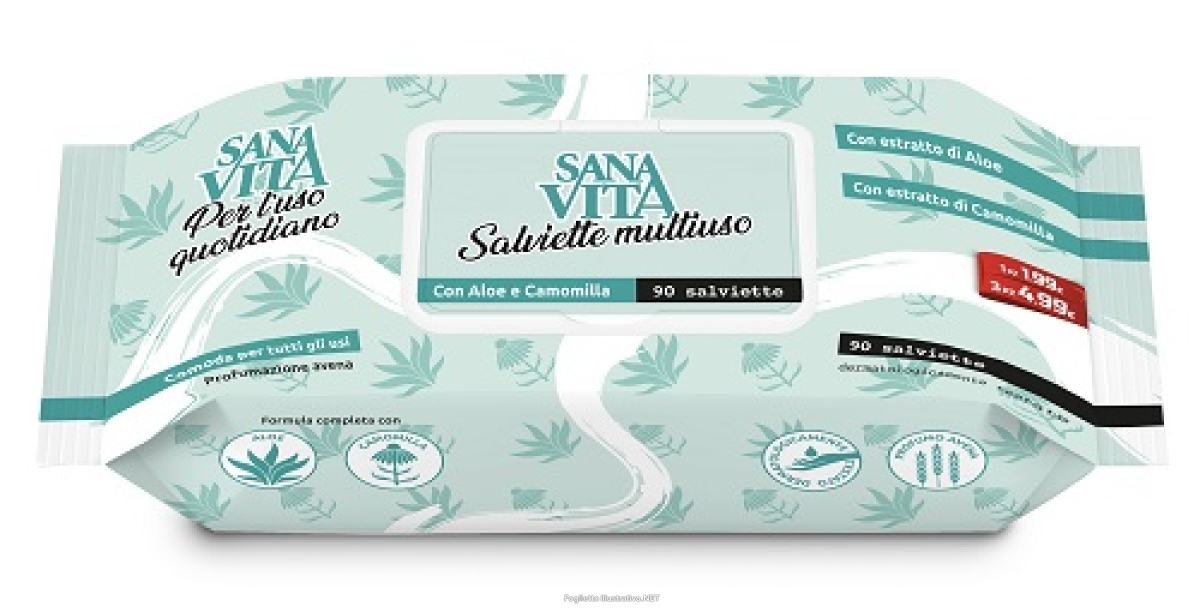 Cerca Offerte di sanavita salviette multiuso con aloe e camomilla 90 pezzi e acquista online