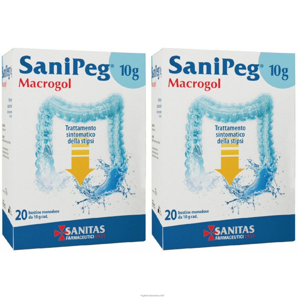 Cerca Offerte di sanipeg® 10 g macrogol bustine set da 2 2x20x10 bustina e acquista online