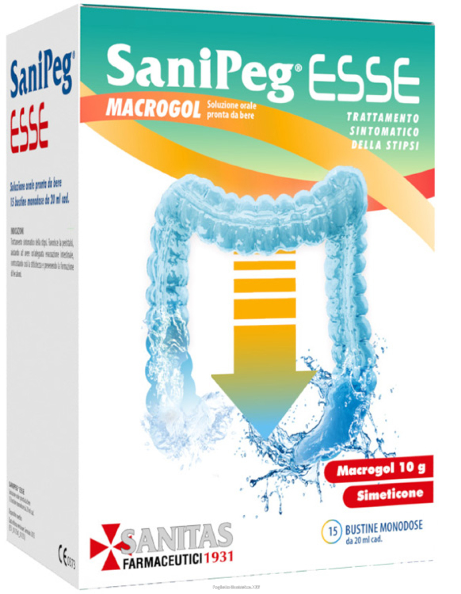 Cerca Offerte di sanipeg esse macrogol soluzione orale pronto da bere 15 bustine monodose da 20 ml e acquista online