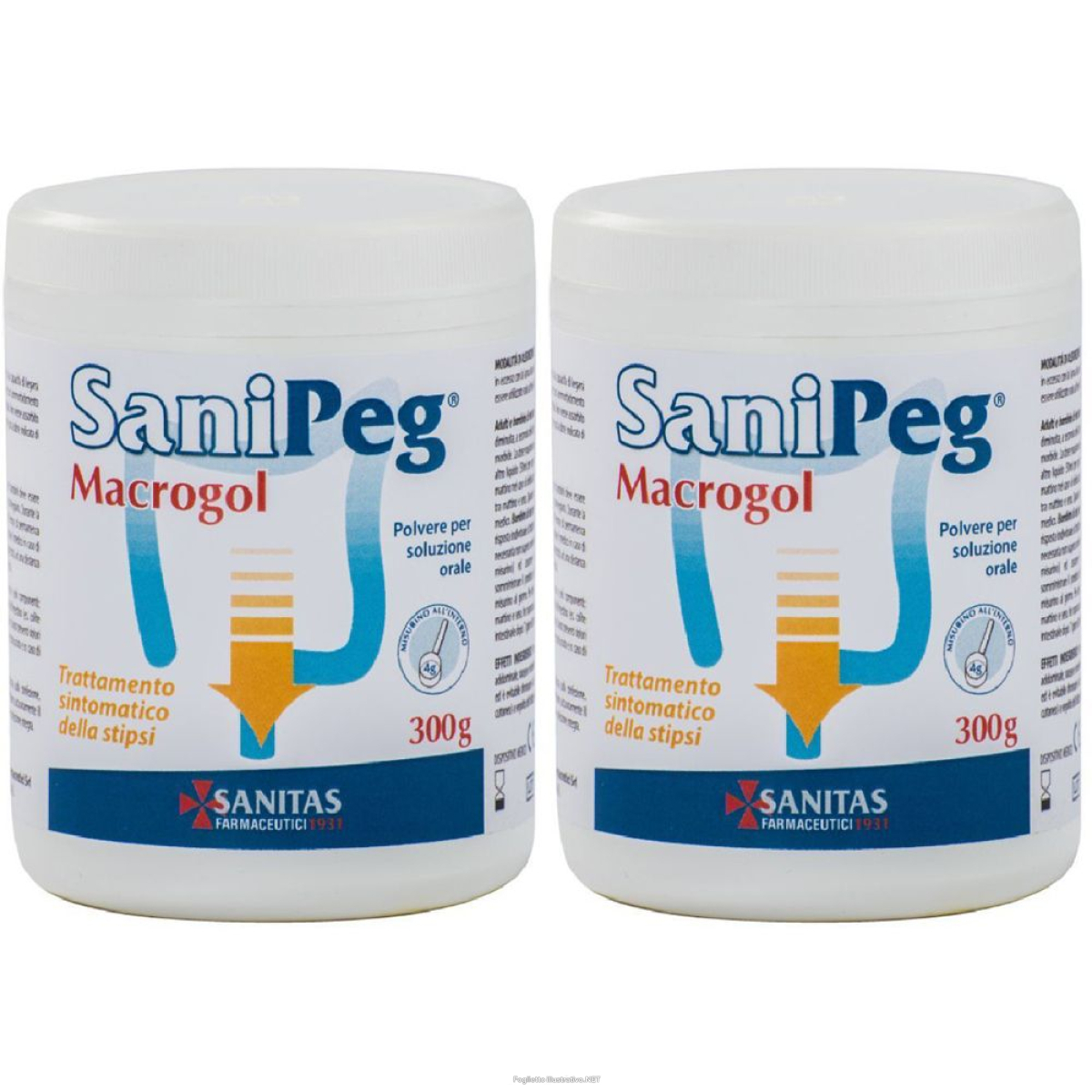 Cerca Offerte di sanipeg macrogol polvere per soluzione orale barattolo 300 g set da 2 e acquista online