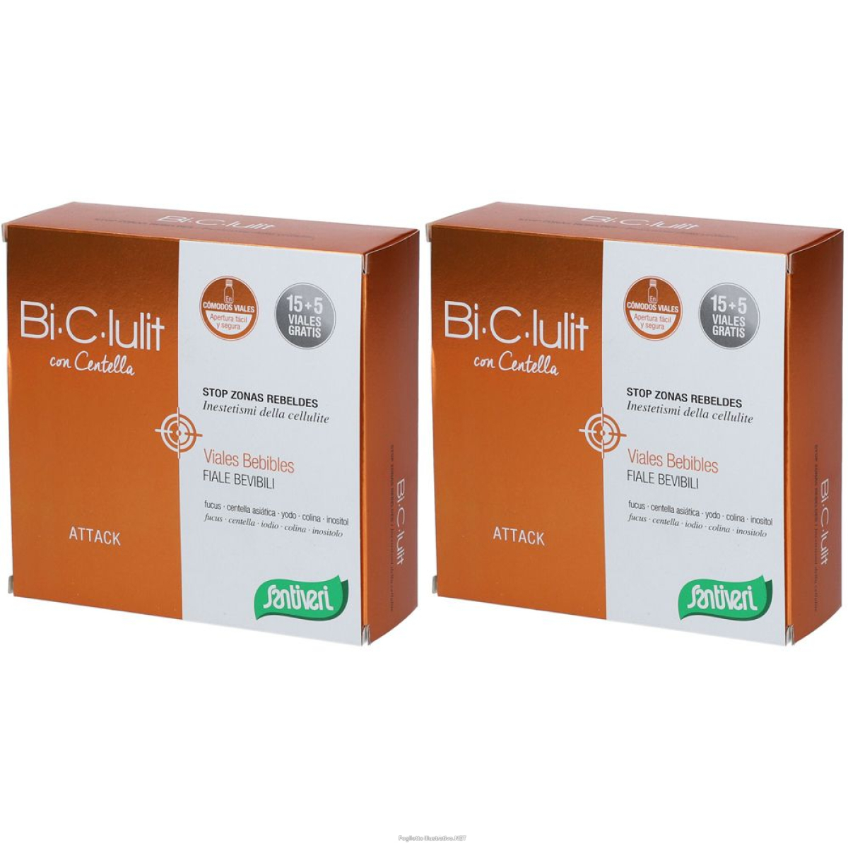 Cerca Offerte di santiveri bi-c-lulit con cantella attack set da 2 2x20x10 ml soluzione e acquista online