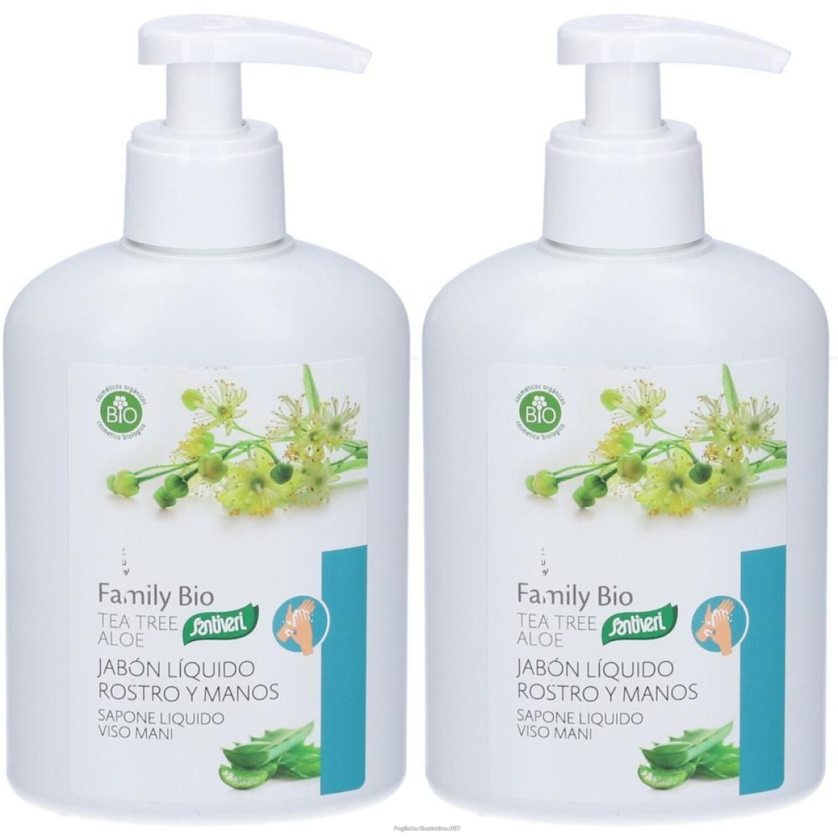 Cerca Offerte di santiveri family bio tea tree aloe sapone liquido viso mani 2x250 ml e acquista online