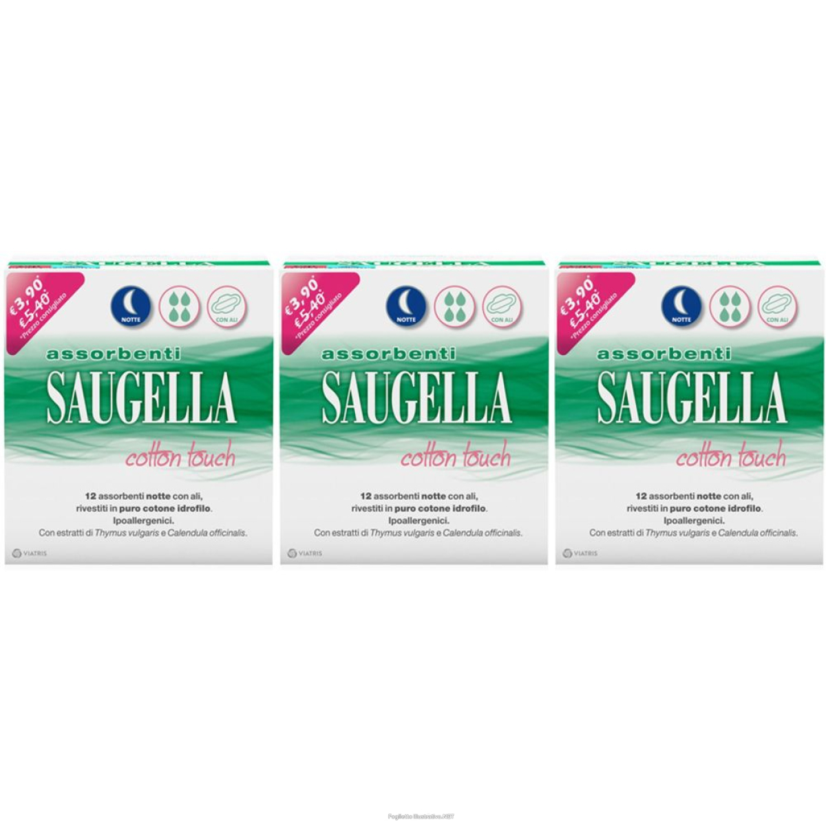 Cerca Offerte di saugella cotton touch notte set da 3 3x12 pz assorbenti e acquista online