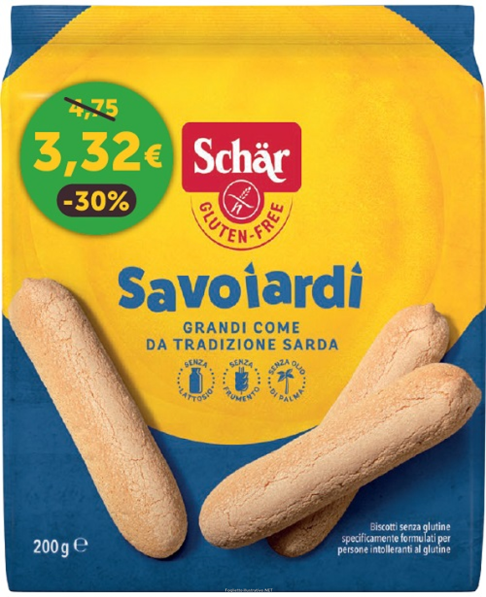 Cerca Offerte di schar savoiardi senza lattosio 200 g promo e acquista online