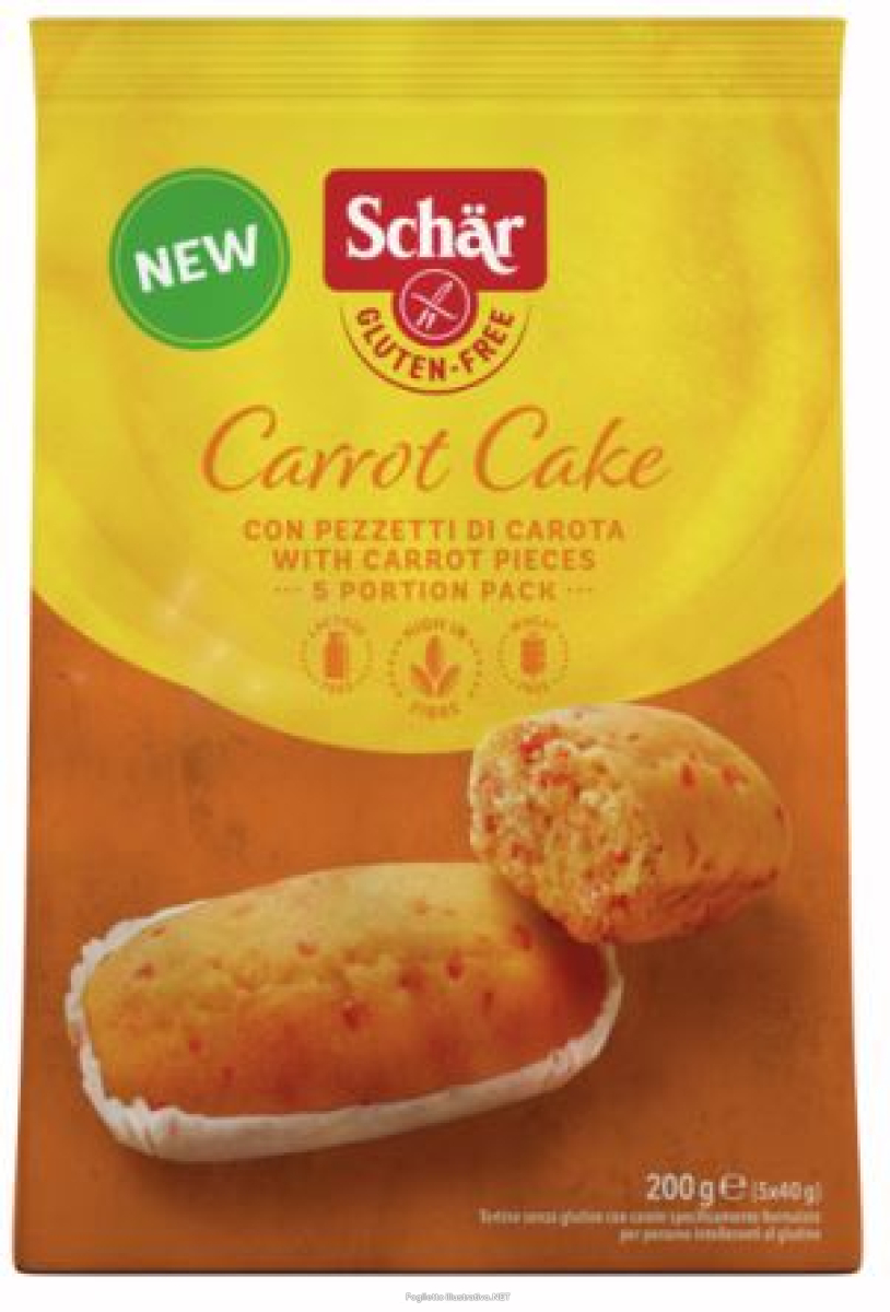 Cerca Offerte di schar senza glutine carrot cake merendina con pezzetti di carota 5 pezzi 200 grammi e acquista online