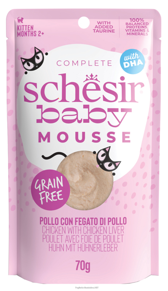Cerca Offerte di schesir gatto baby mousse grain free kitten pollo fegato 70gr (bustina) e acquista online