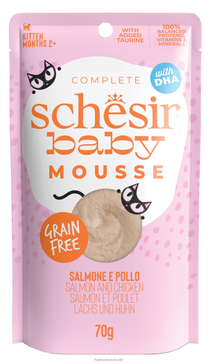 Cerca Offerte di schesir gatto baby mousse kitten grain free salmone pollo 70gr (bustina) e acquista online