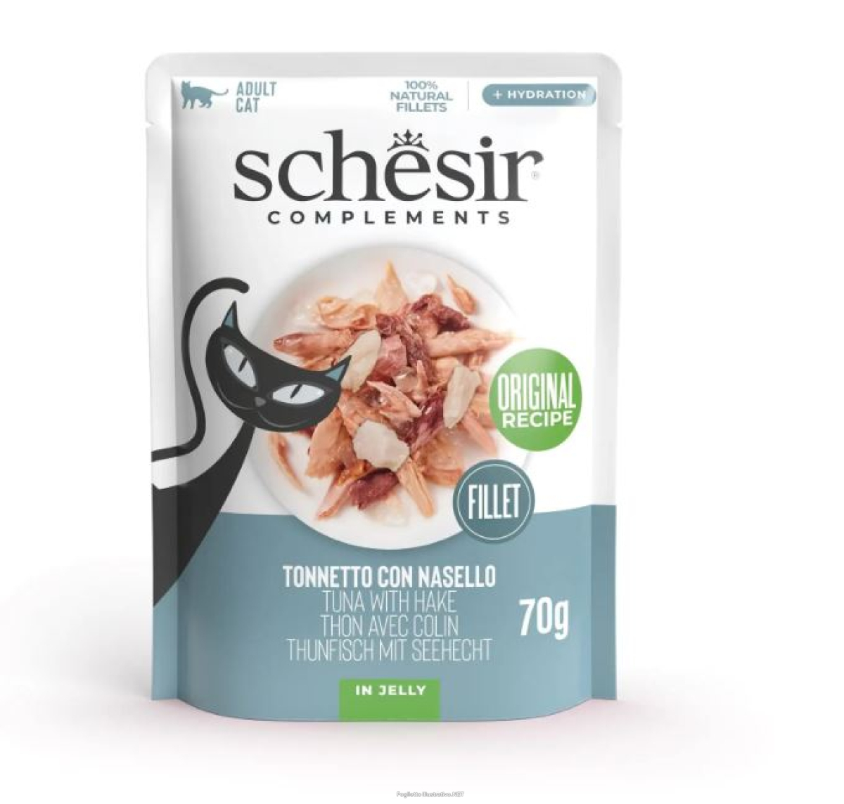 Cerca Offerte di schesir gatto busta in jelly adulto tonnetto & nasello 85 gr e acquista online