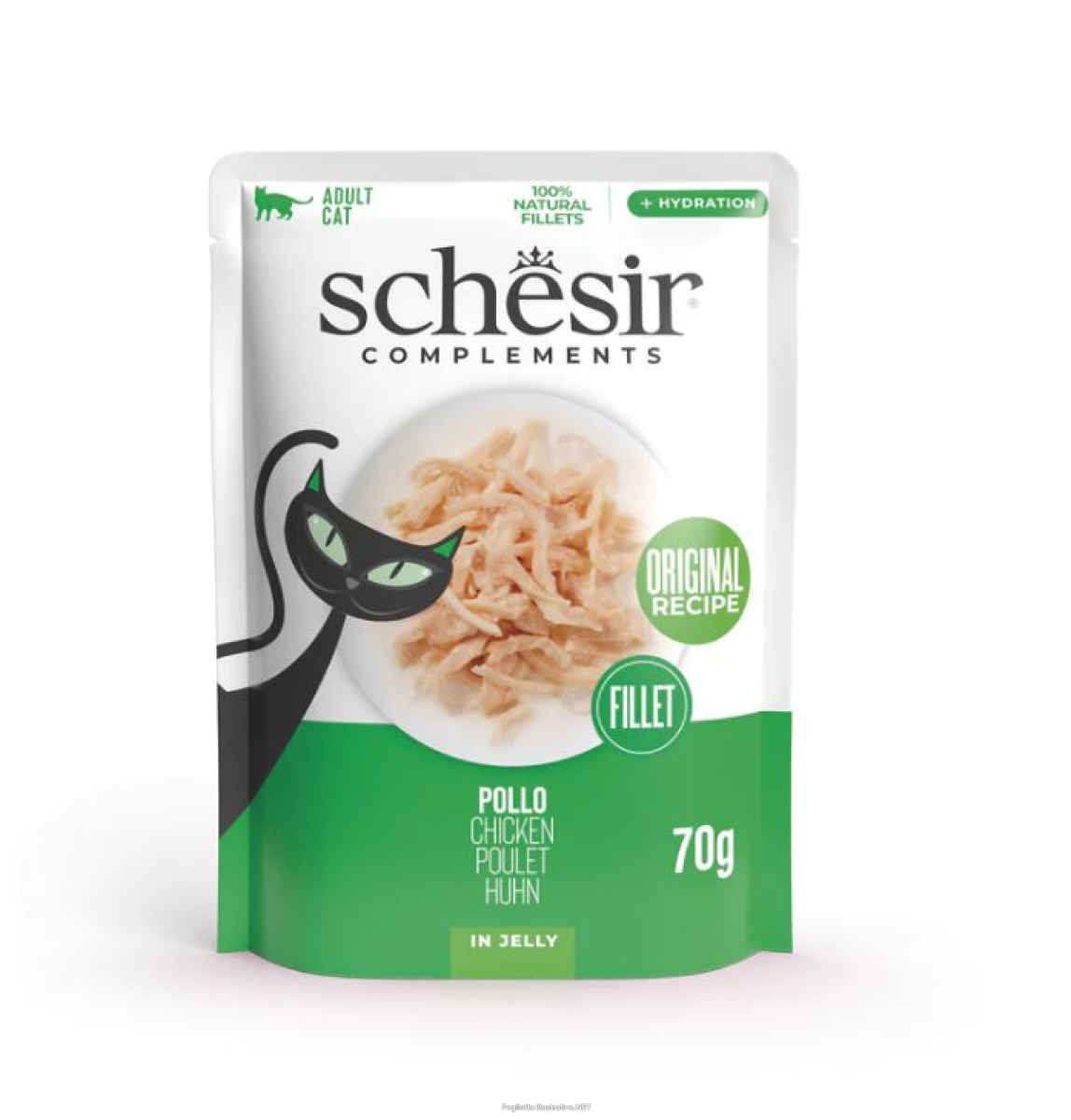 Cerca Offerte di schesir gatto jelly adult filetti pollo 70gr (bustina) e acquista online