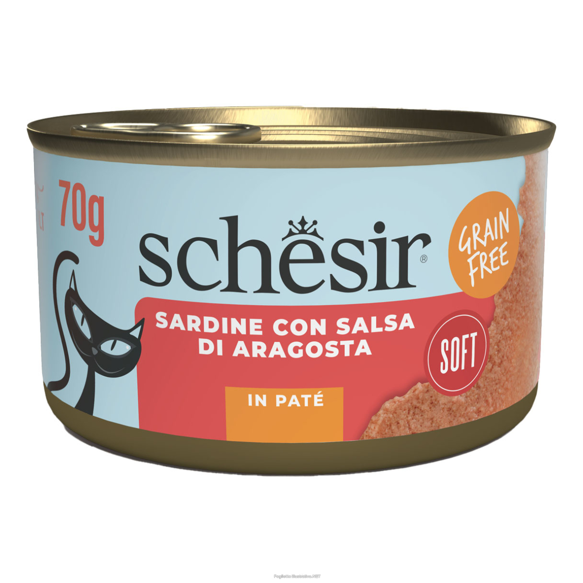 Cerca Offerte di schesir gatto pat&atilde;? grain free sardine con salsa aragosta 70gr (lattina) e acquista online