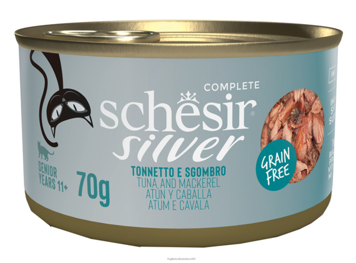 Cerca Offerte di schesir gatto silver grain free senior tonno sgombro 70gr (lattina) e acquista online