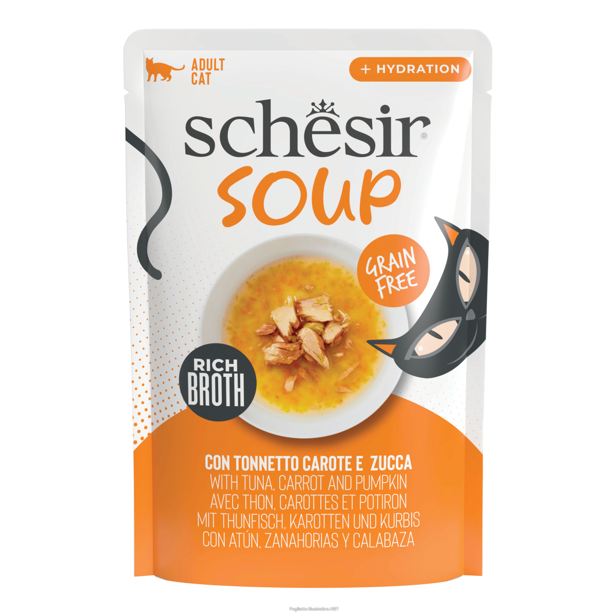 Cerca Offerte di schesir gatto soup grain free tonnetto carote zucca 40gr (bustina) e acquista online