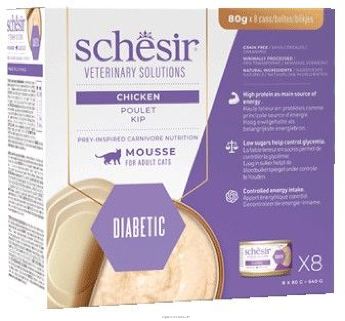 Cerca Offerte di schesir gatto veterinary solutions diabetic mousse pollo 8x80gr (lattina) - multipack e acquista online