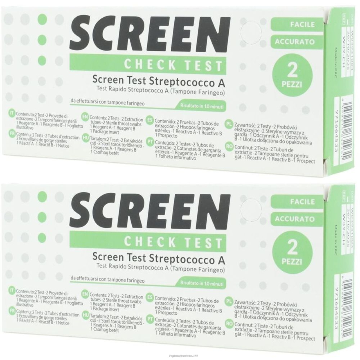 Cerca Offerte di screen test rapido streptococco tampone faringeo 2 pezzi set da 2x2 e acquista online