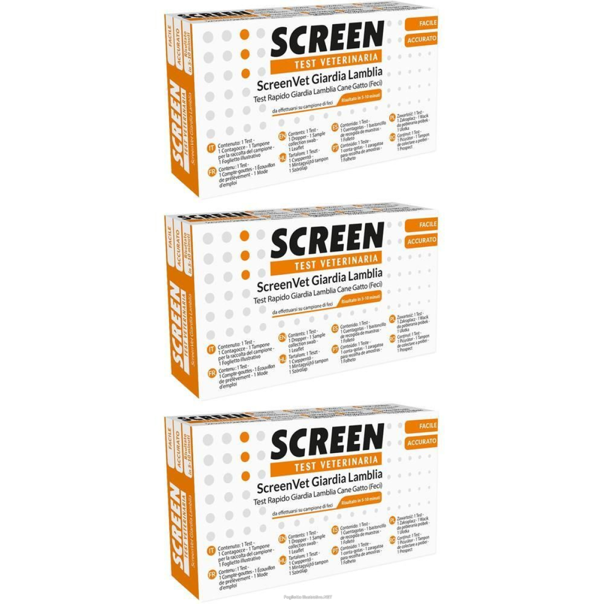 Cerca Offerte di Screenvet Test Rapido Veterinaria Giardia Lamblia Feci Cane e Gatto 3X e acquista online