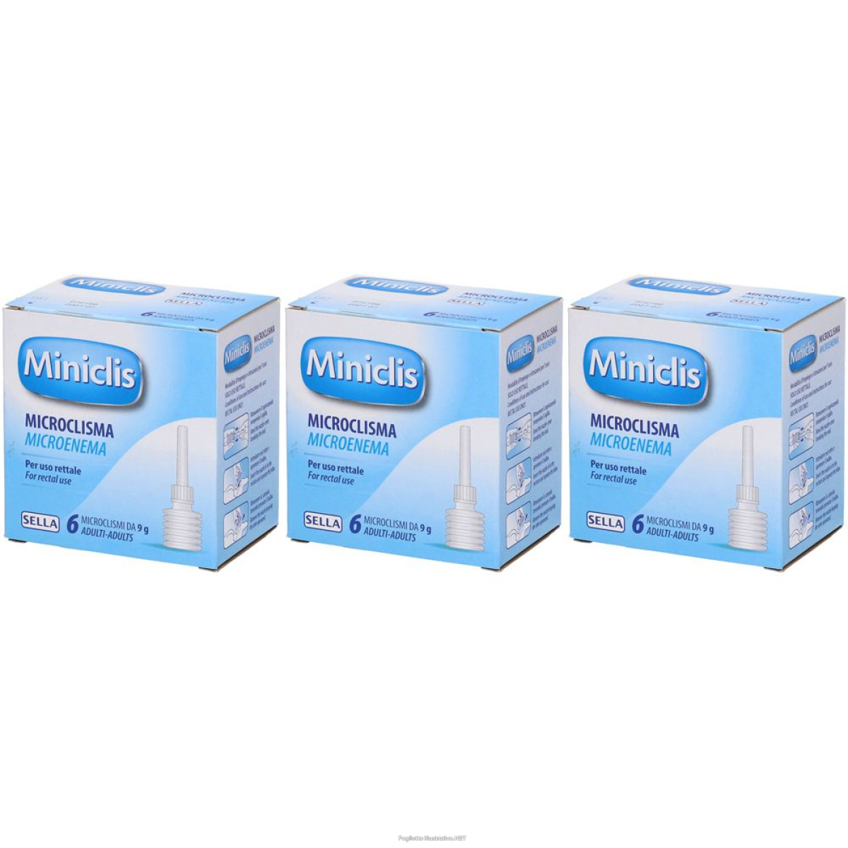 Cerca Offerte di sella miniclis adulti microclismi set da 3 3x6x9 g clistere e acquista online