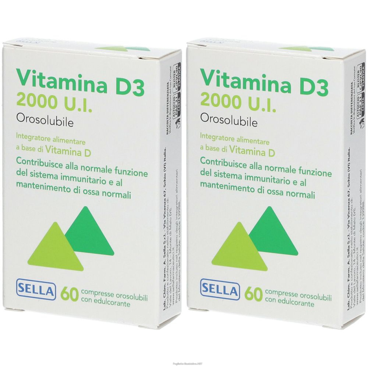 Cerca Offerte di sella vitamina d3 2000 u.i. orosolubile set da 2 2x1 pz compresse e acquista online