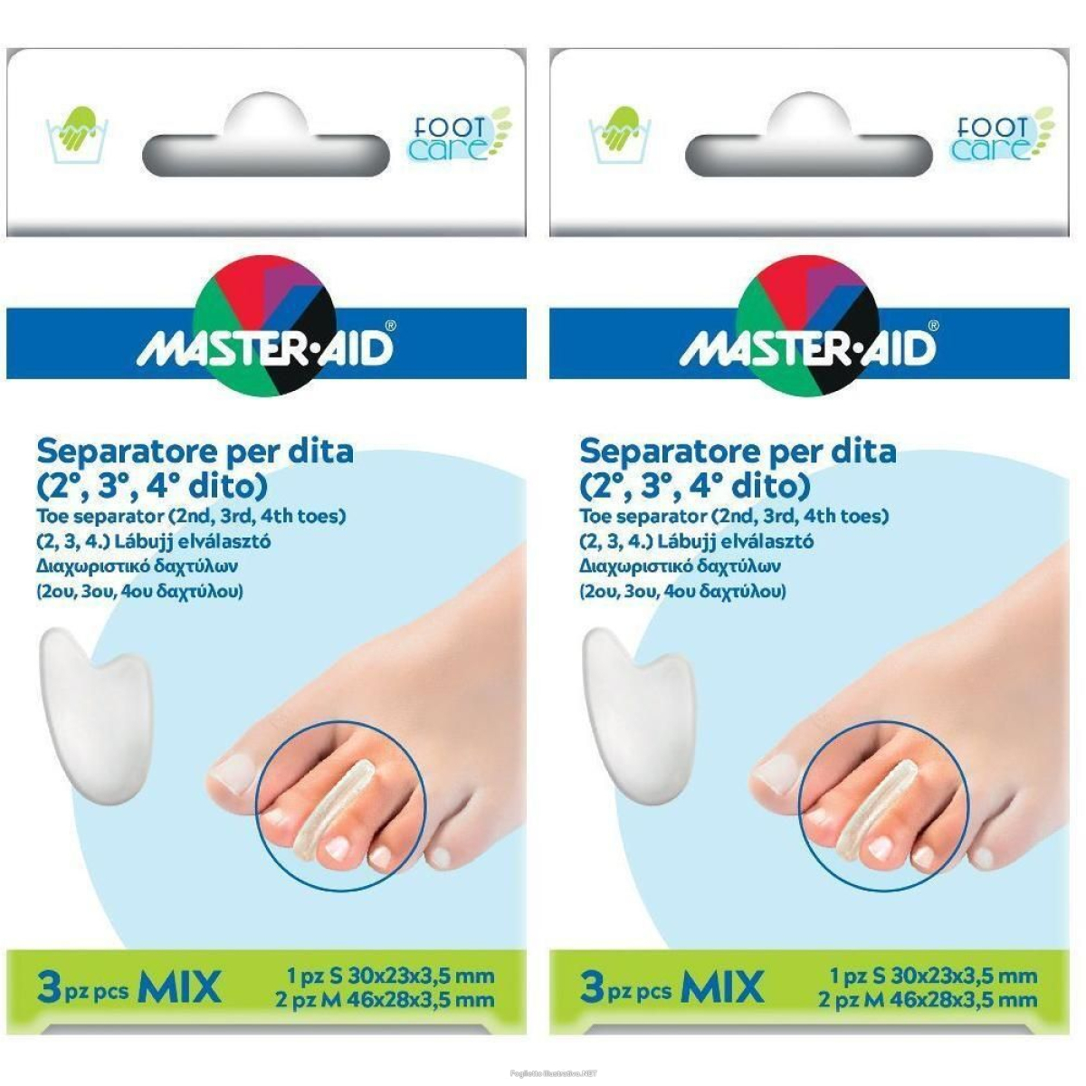 Cerca Offerte di separatore dita in gel master-aid footcare mix 1 small + 2 medium c9 e acquista online