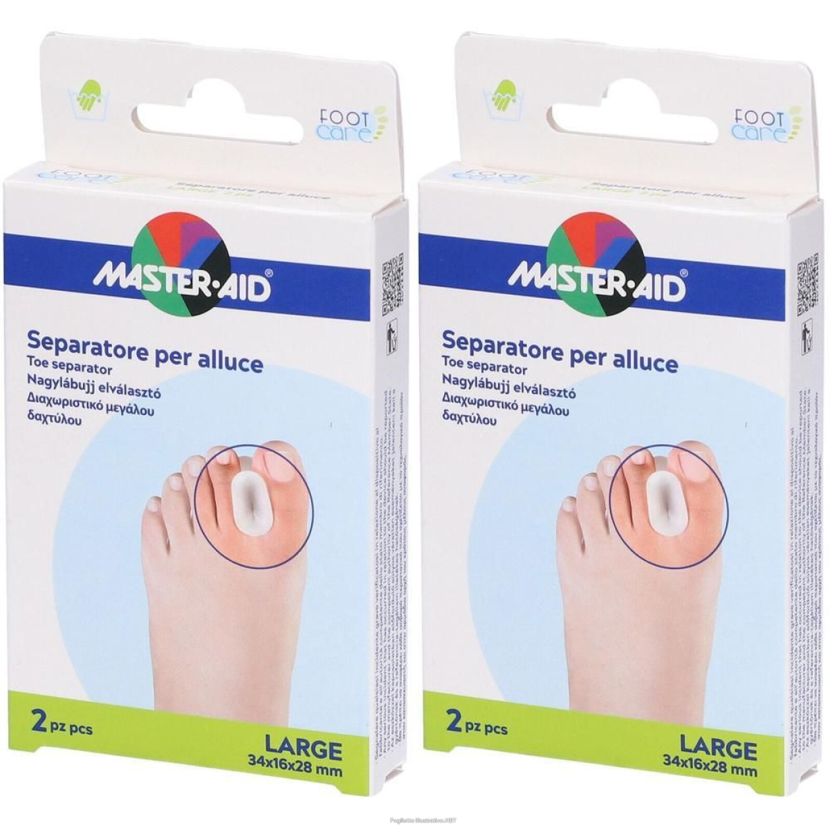 Cerca Offerte di separatore dita in gel master-aid footcare per alluce large 2 pezzi d2 e acquista online