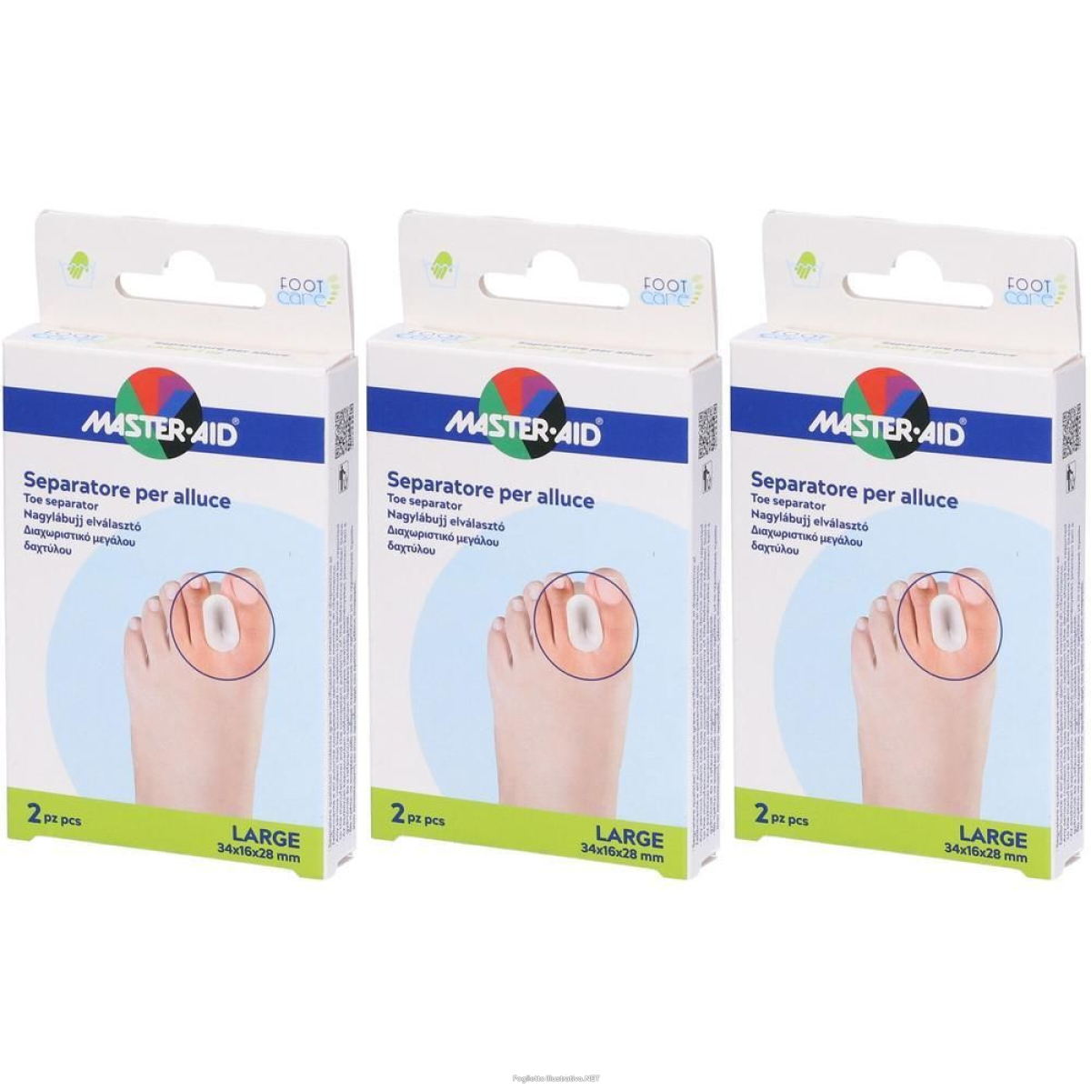 Cerca Offerte di separatore dita in gel master-aid footcare per alluce large 2 pezzi d2 e acquista online