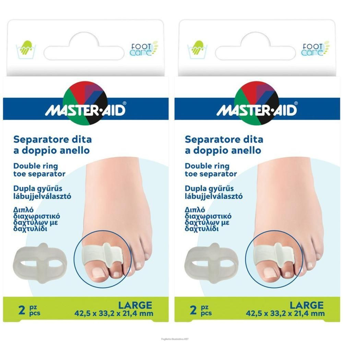 Cerca Offerte di separatore dita master-aid footcare con anello doppio large 2 pezzi c1 e acquista online