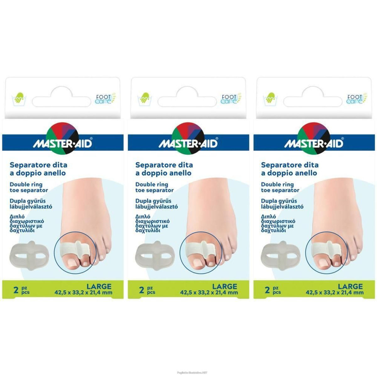 Cerca Offerte di separatore dita master-aid footcare con anello doppio large 2 pezzi c1 e acquista online