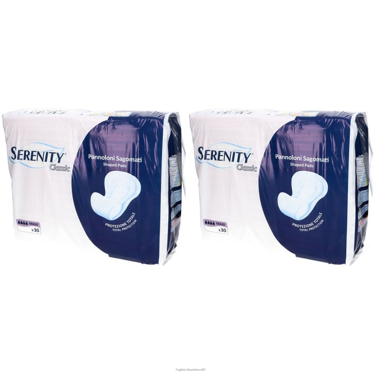 Cerca Offerte di serenity® classic pannolone sagomato maxi set da 2 2x30 pz pannolini e acquista online