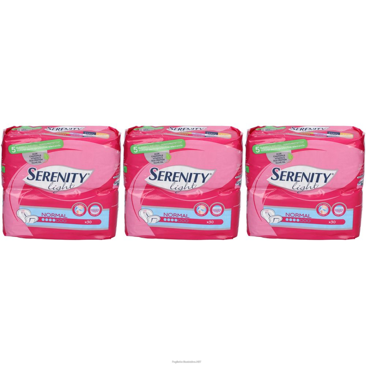 Cerca Offerte di Serenity Light Lady Normal Set da 3 3x30 Pezzi Assorbenti e acquista online