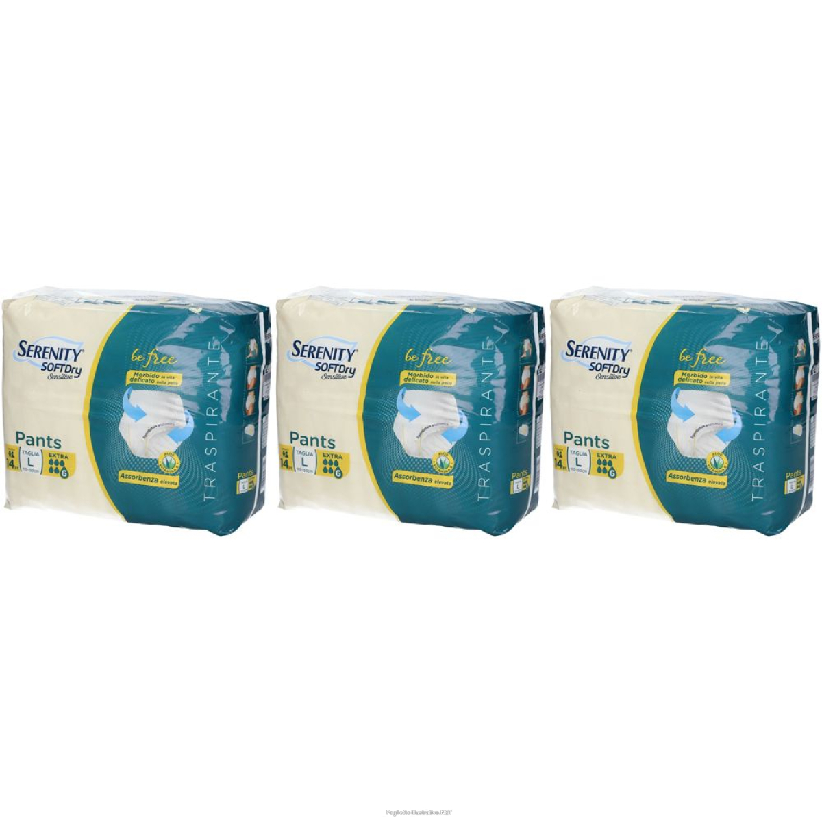 Cerca Offerte di serenity softdry sensitive be free pants l set da 3 3x14 pz pannolini e acquista online
