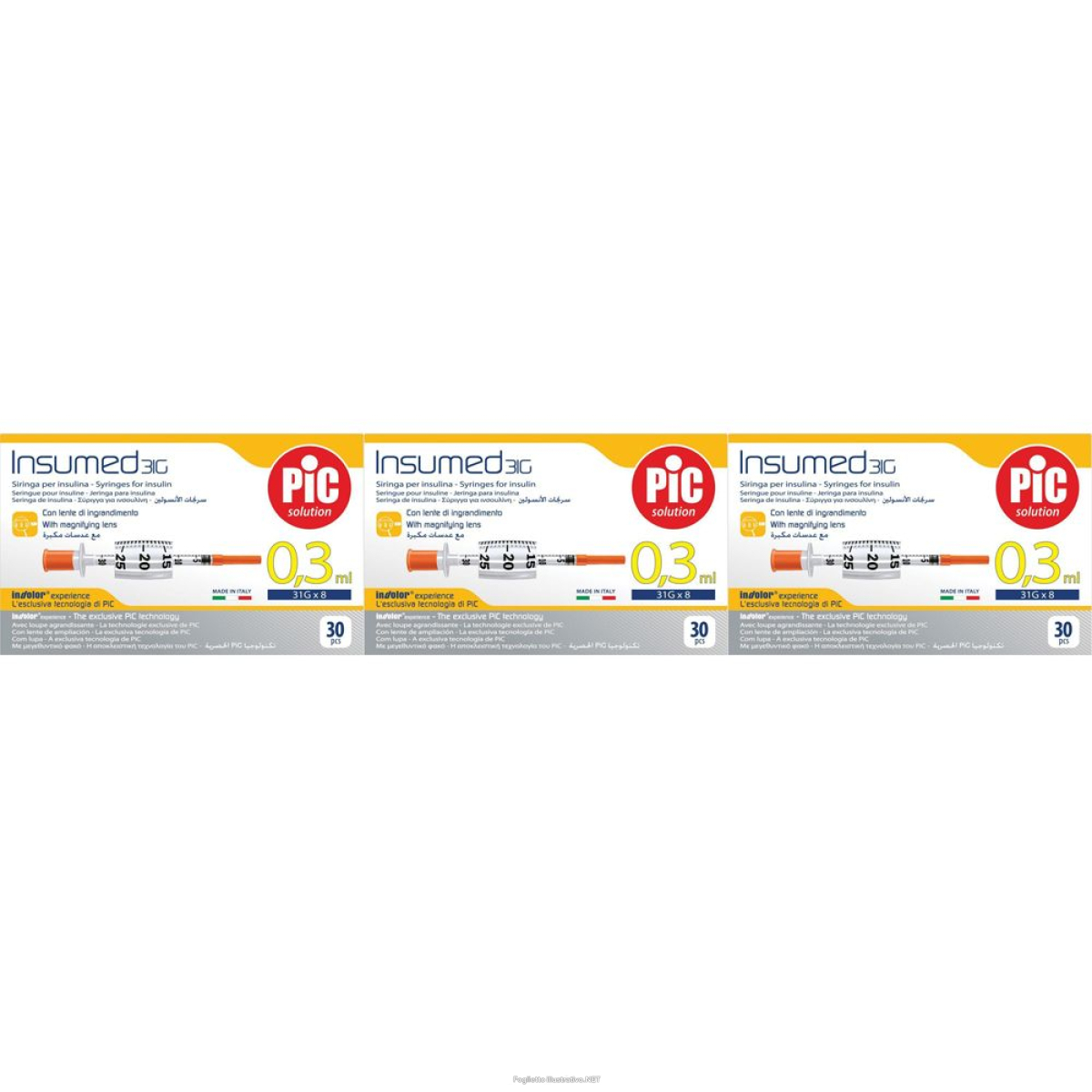 Cerca Offerte di siringa per insulina pic insumed 0,3 ml 100 ui spazio zero ago 31 gaug e acquista online
