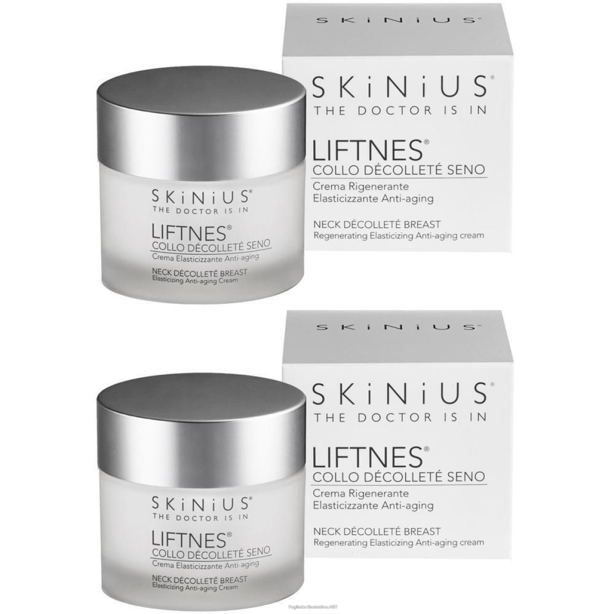 Cerca Offerte di skinius liftnes crema collo décolleté e seno 2x50 ml e acquista online