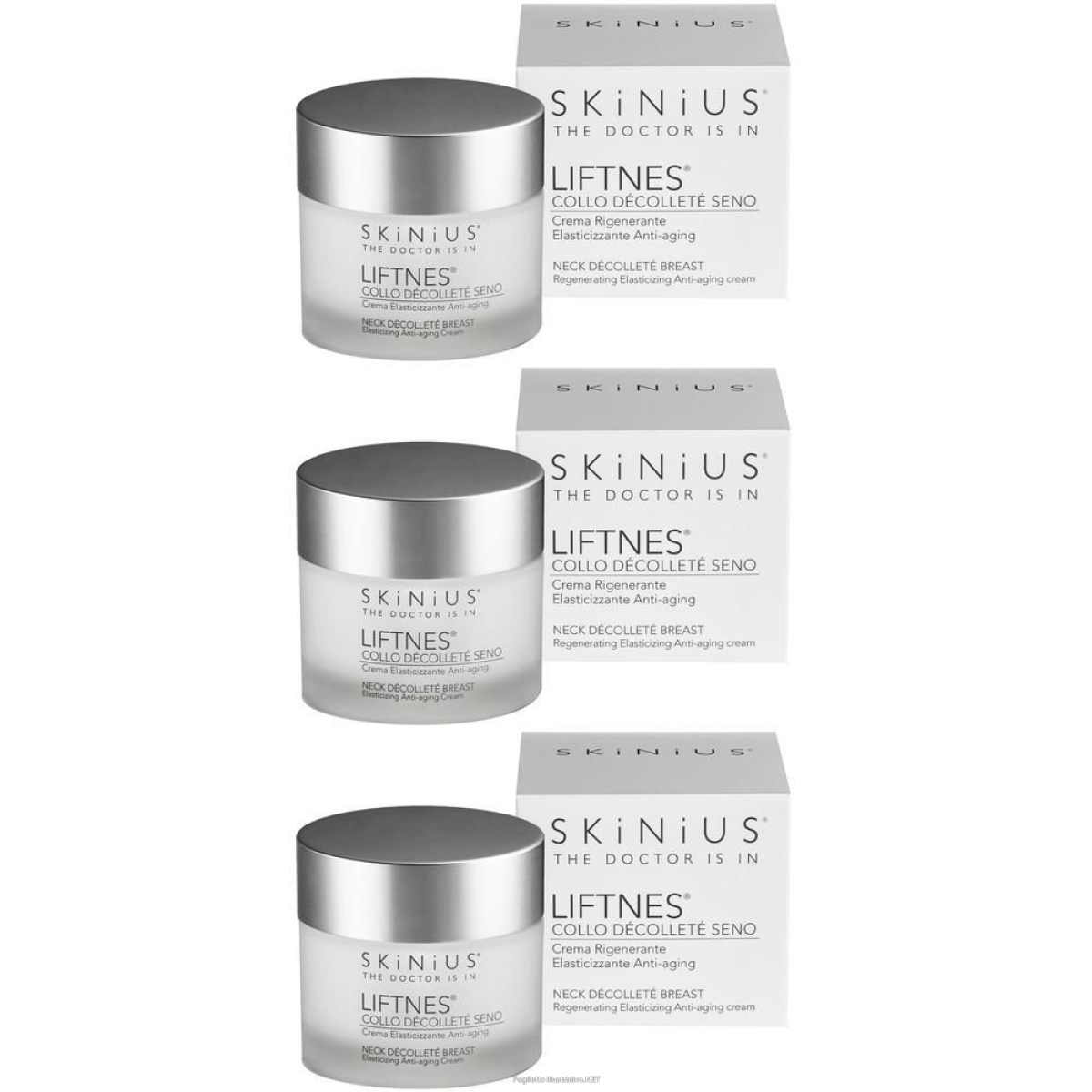 Cerca Offerte di skinius liftnes crema collo décolleté e seno 3x50 ml e acquista online