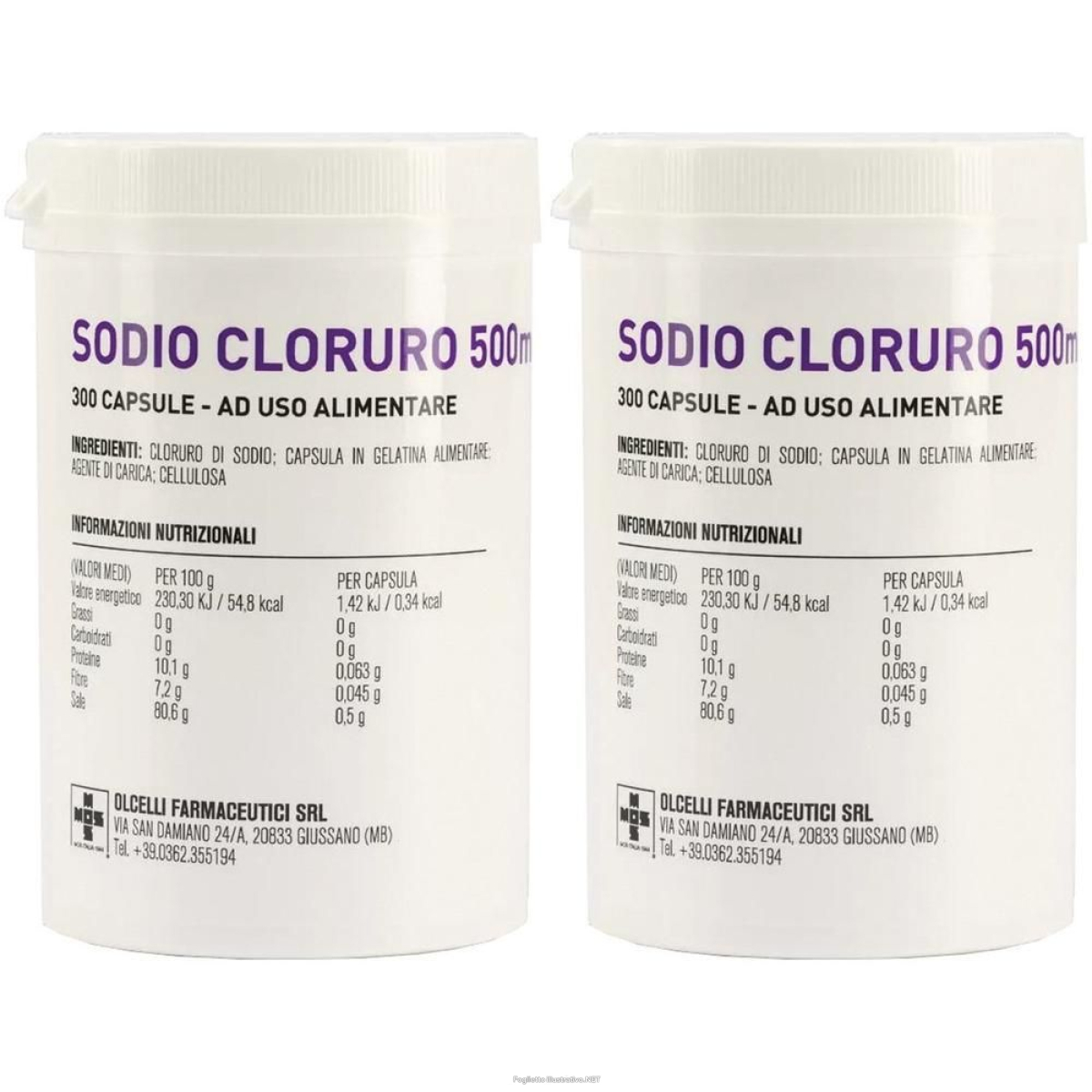 Cerca Offerte di sodio cloruro 300 capsule 500mg 2x186 g e acquista online