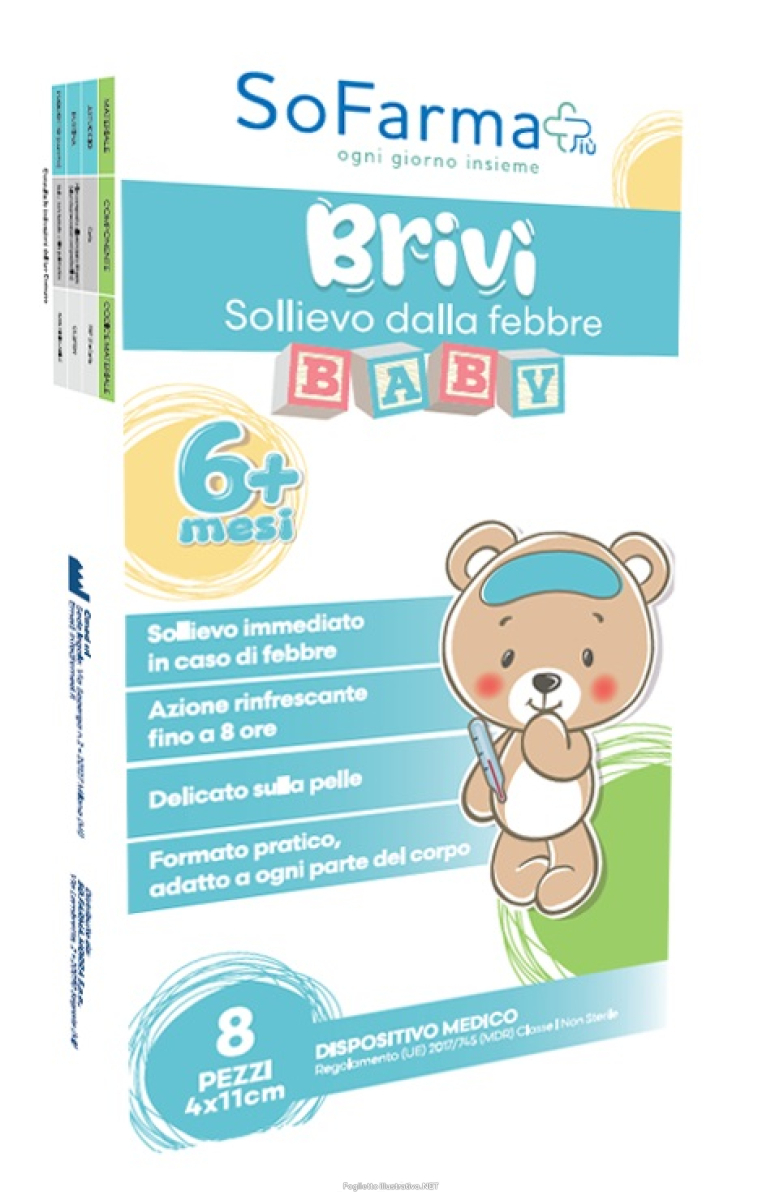 Cerca Offerte di sofarma+ brivì sollievo dalla febbre baby cerotti rinfrescanti per la fronte da utilizzare in caso di febbre 8 pezzi e acquista online