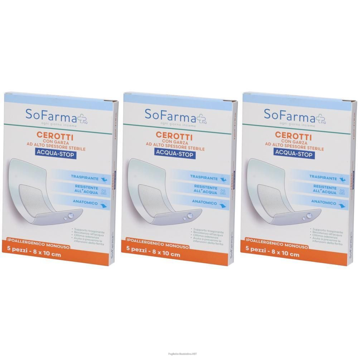 Cerca Offerte di sofarmapiu' cerotto acquastop 10x7,5 cm 3x5 st e acquista online