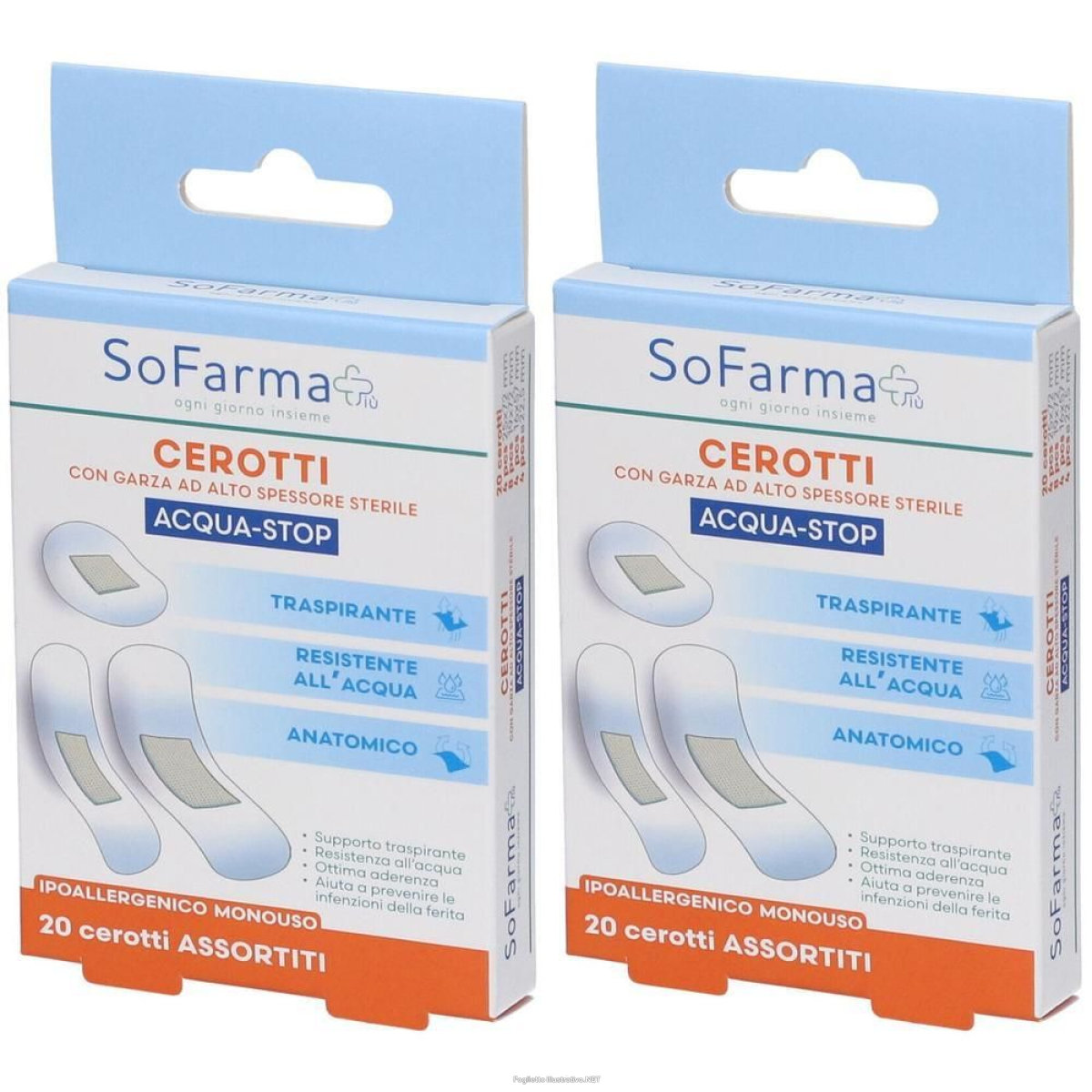 Cerca Offerte di sofarmapiu' cerotto acquastop assortiti 2x20 st e acquista online