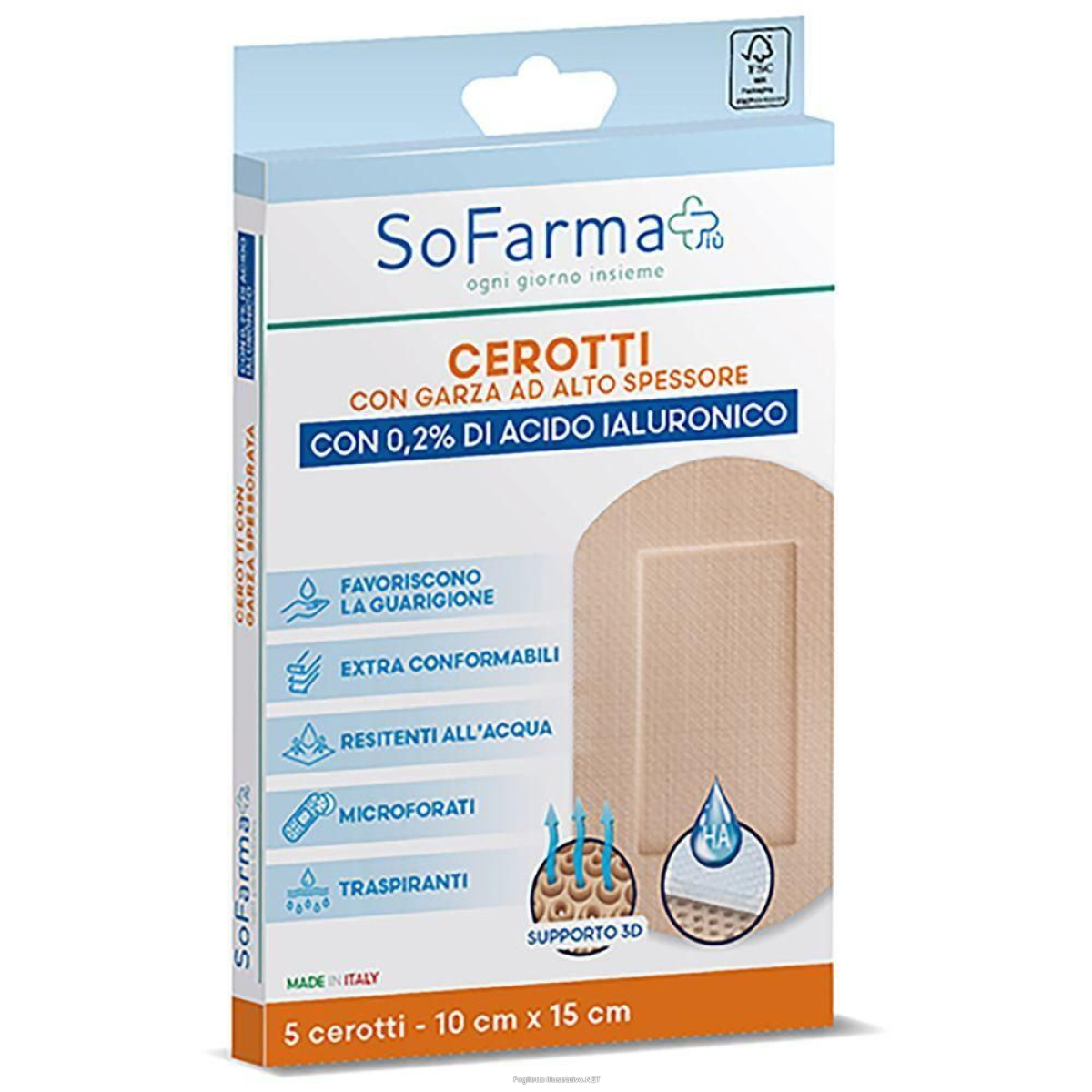 Cerca Offerte di sofarmapiu' cerotto cicatrizzante 10x15 cm 4x5 st e acquista online