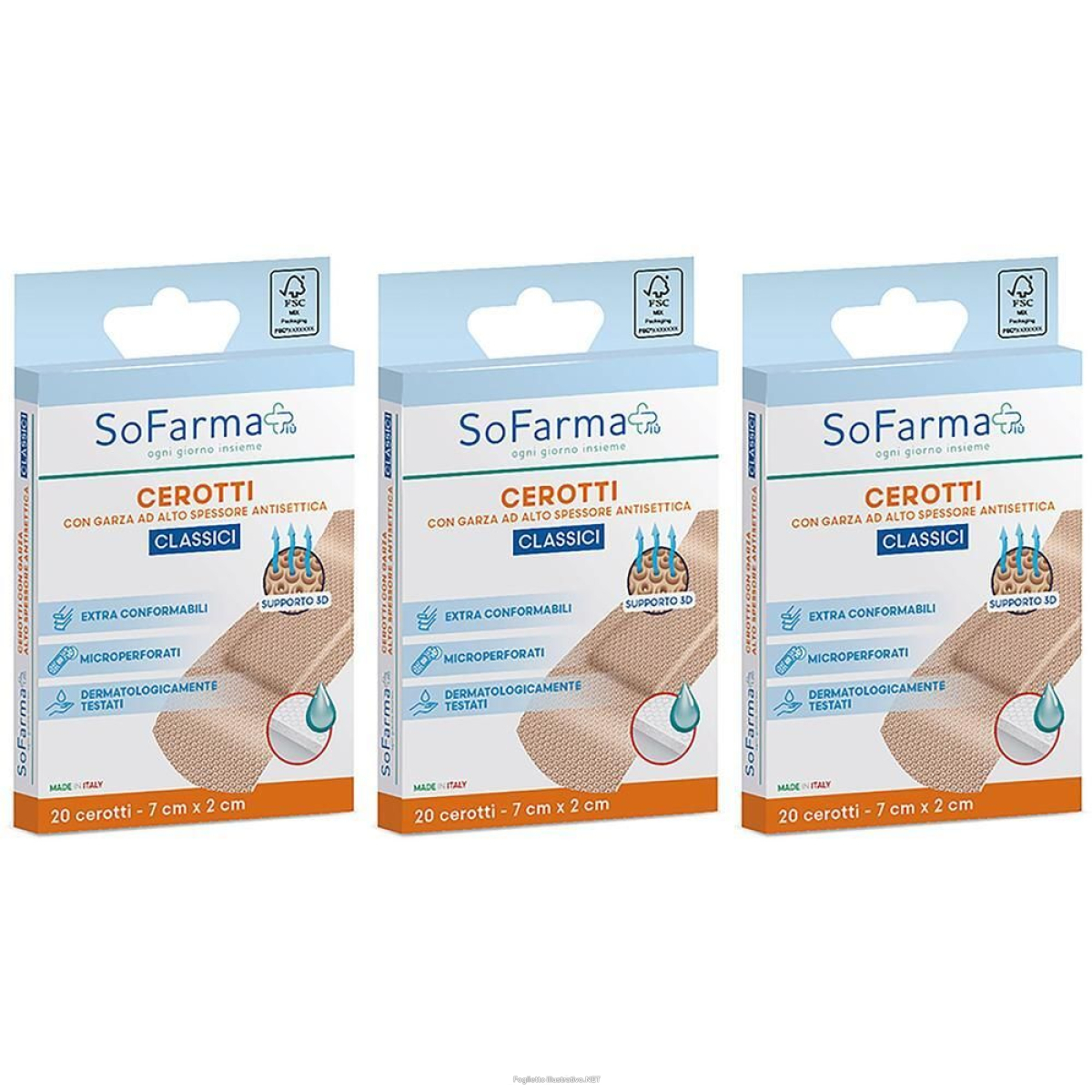Cerca Offerte di sofarmapiu' cerotto classico 7x2 cm 3x20 st e acquista online