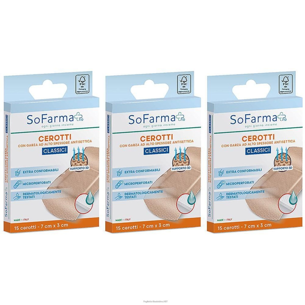 Cerca Offerte di sofarmapiu' cerotto classico 7x3 cm 3x15 st e acquista online